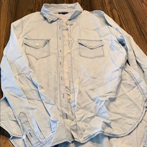 Light blue button up
